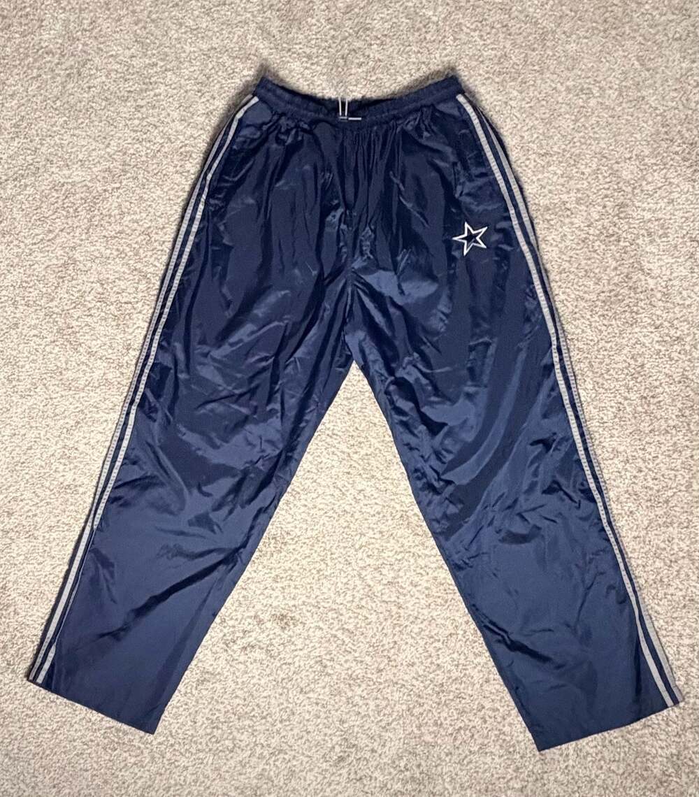 Vintage Dallas Cowboys NFL Unique Sports Generation Nylon Windbreaker Pants XL